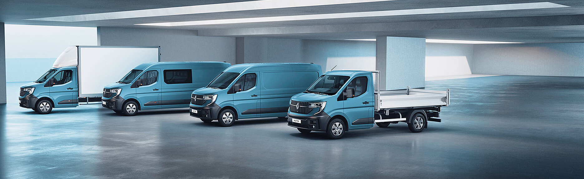 Renault Master Umbaulösungen (Kipper, Pritsche, Kofferraufbau)